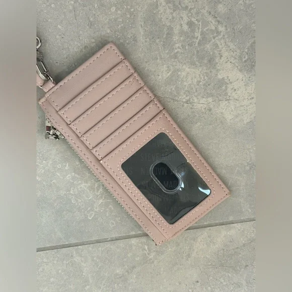 NWT Steve Madden Card Case ID Holder Zipper Wristlet - Picture 3 of 6